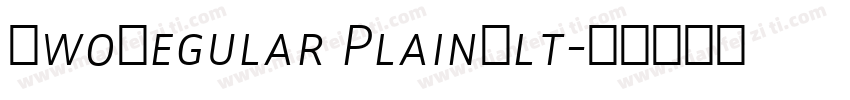ZwoRegular PlainAlt字体转换